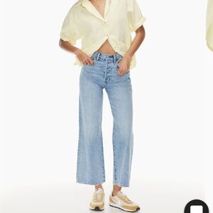 Aritzia Denim Forum The Farrah High Rise Wide Leg